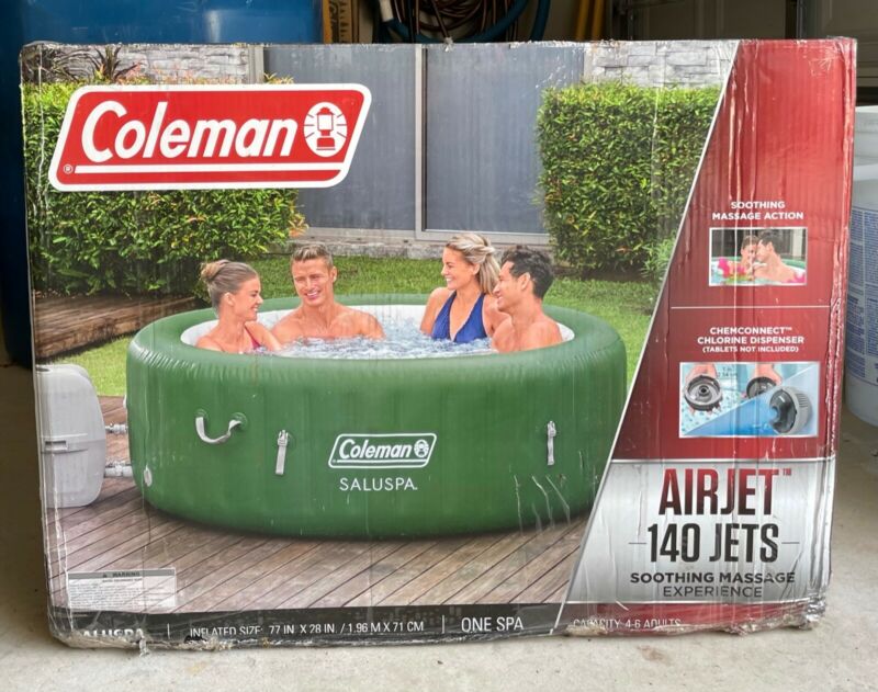 Coleman Saluspa Person Inflatable Outdoor Spa Jacuzzi Bubble Massage Hot Tub For Sale From
