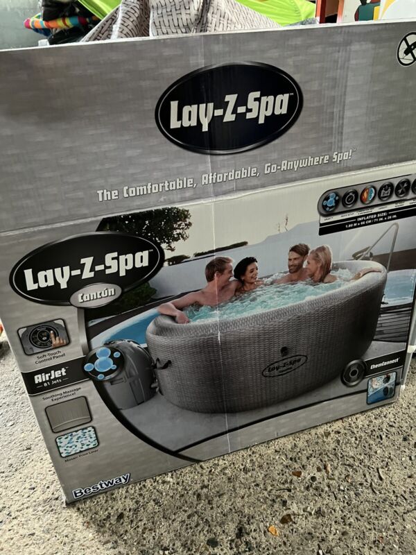 Lay Z Spa Cancun Airjet 6 Person Hot Tub Inflatable Electric For Sale