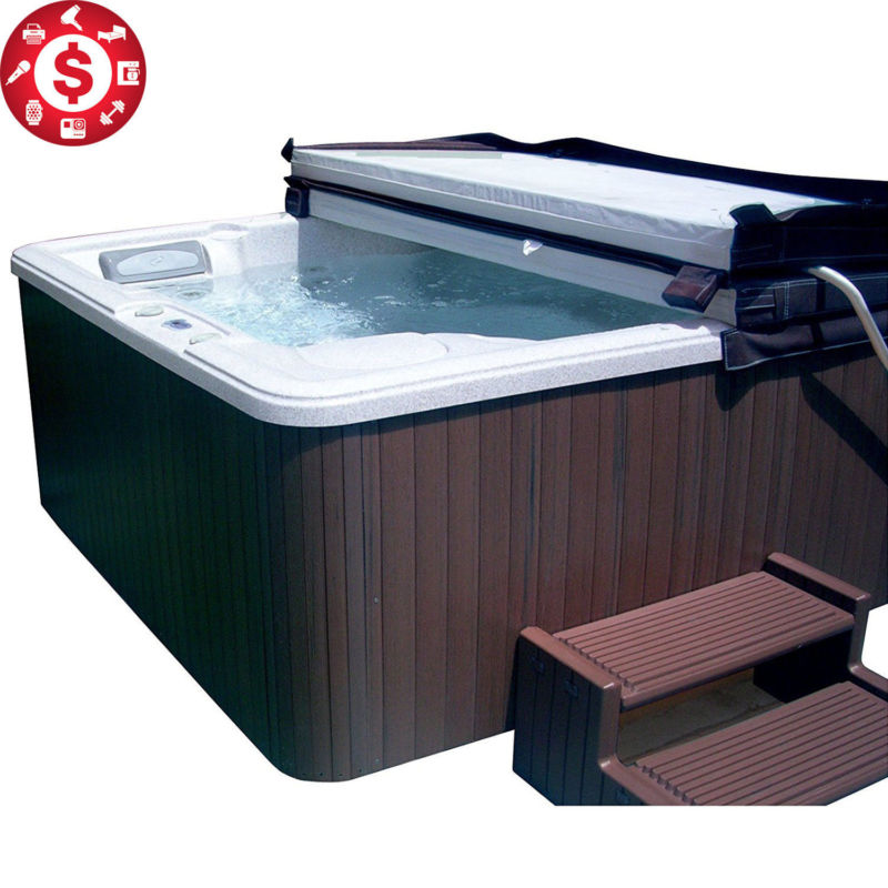 synthetic wood corner hot tub spa cabinet highwood