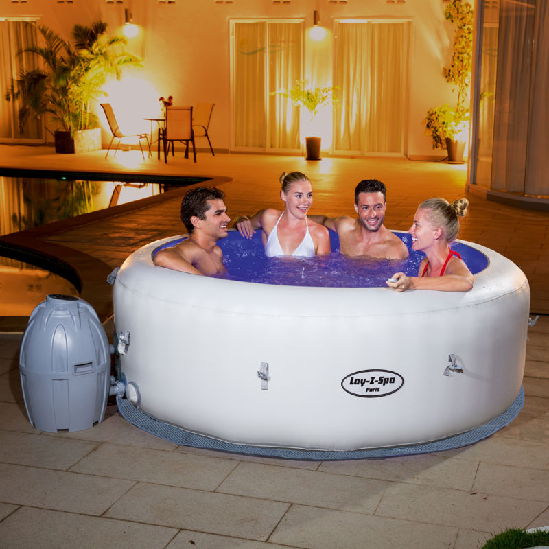 Bestway 2017 Lay-Z-Spa Paris Inflatable Hot Tub Spa: Led Lights for ...