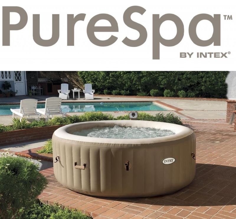 intex purespa bubble hot tub & pool set