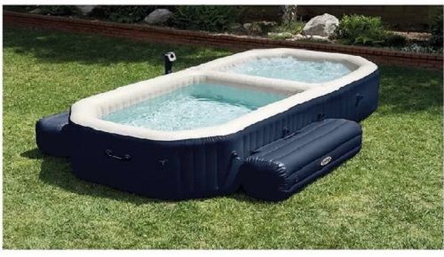 Intex Inflatable Pure Spa 4 Person Portable Heated Bubble Hot Tub Soft ...