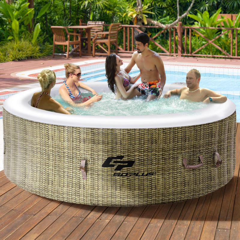 6 Person Inflatable Hot Tub Outdoor Jets Portable Heated Bubble Massage Spa New For Sale From