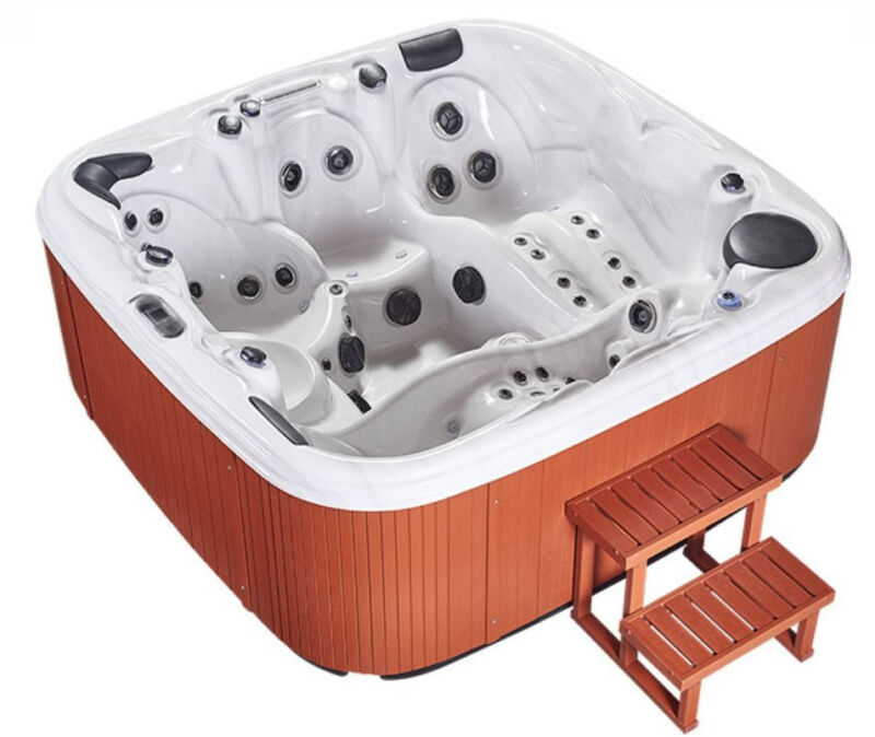 Double Lounger 5 Person Outdoor Hot Tub Whirlpool Spa 110 Jets ...