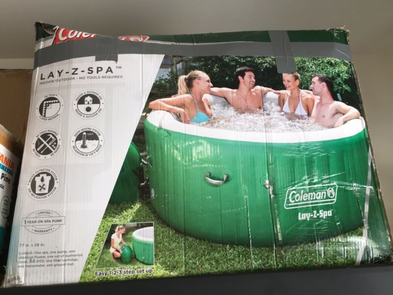 Coleman Lay Z Spa Inflatable 4 6 Person Portable Hot Tub 54131e For