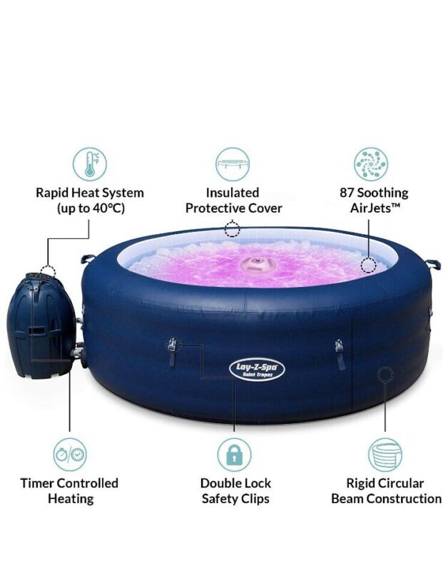 Lay-Z-Spa Saint Tropez Airjet Inflatable Hot Tub for sale from United ...