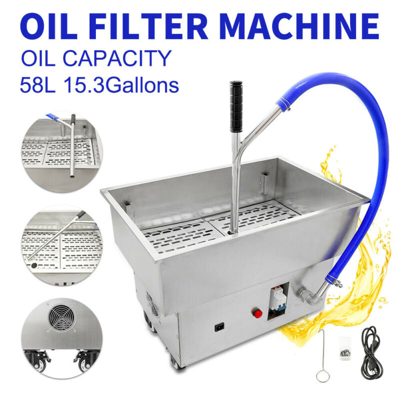 Used Edible Oil Filter Machine Oil Residue Separator 58L Fryer Oil ...