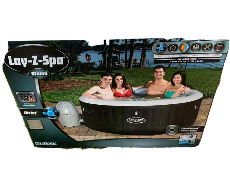 Lay Z Spa 2 4 Person Inflatable Miami Hot Tub For Sale From United Kingdom