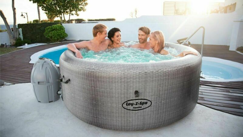 Bestway Cancun 54286 Lay-Z-Spa Airjet 4 Person Hot Tub Brand New Uk ...