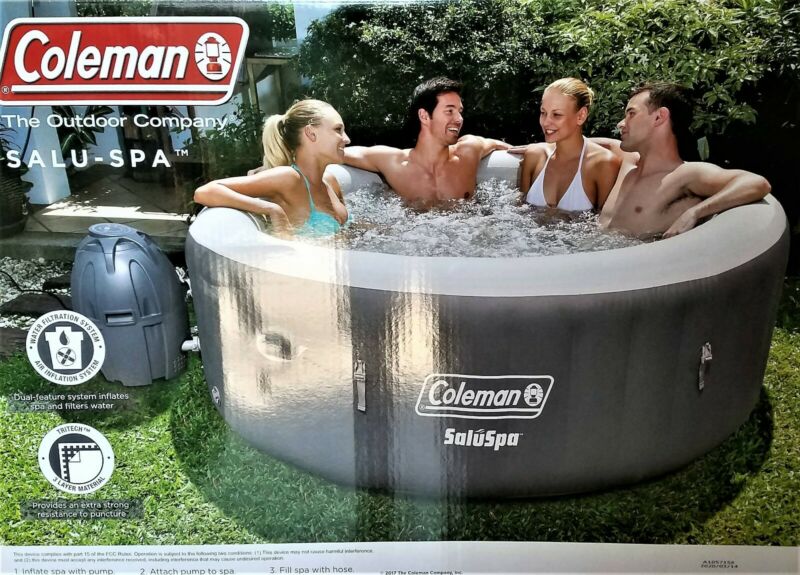 New Coleman 77 X 28 Saluspa Inflatable Hot Tub 4 6 Person Free Shipping For Sale From United