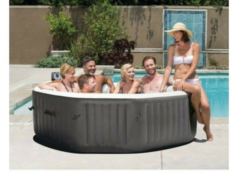 Intex 28413wl 4 Person Octogonal Portable Inflatable Hot Tub For Sale From United States