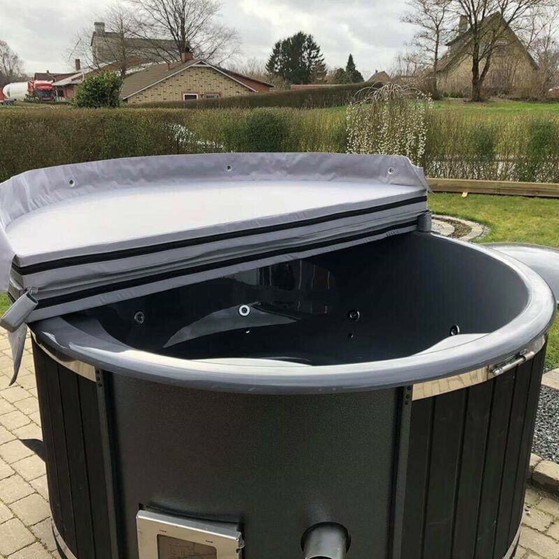 Deluxe Fibreglass Hot Tub Air Bubbles +Led Wood Fired. Rrp £3599! Ex