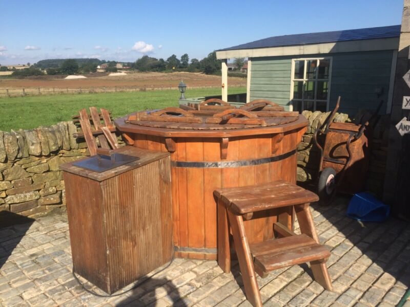 Wood Fired Wooden Hot Tub for sale from United Kingdom