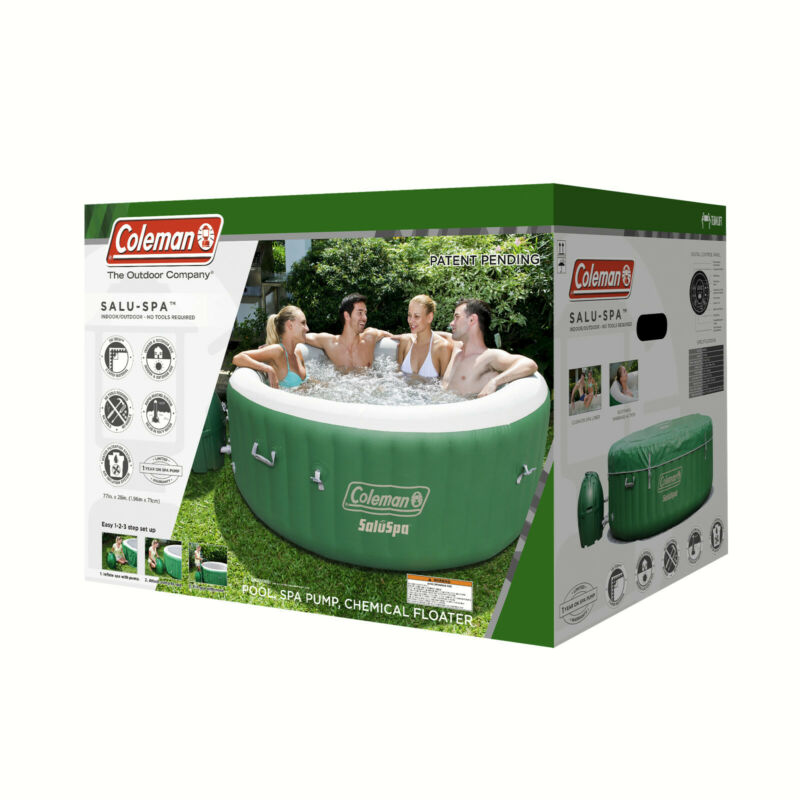 Coleman Saulspa 114 Bubble Jets 6 Person Round Portable Inflatable Hot Tub Spa For Sale From