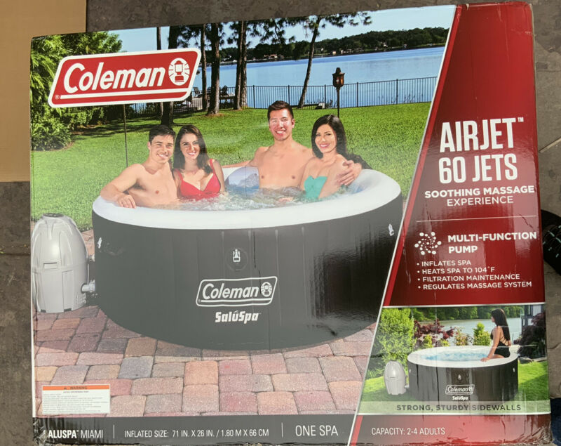 Coleman Portable Inflatable Outdoor Spa Hot Tub Black, New‼️ Read ...