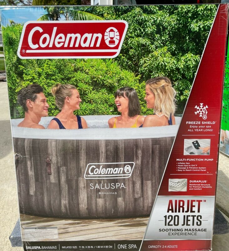 Coleman Saluspa Bahamas Inflatable Hot Tub, 2-4 Person, Free Same Day ...