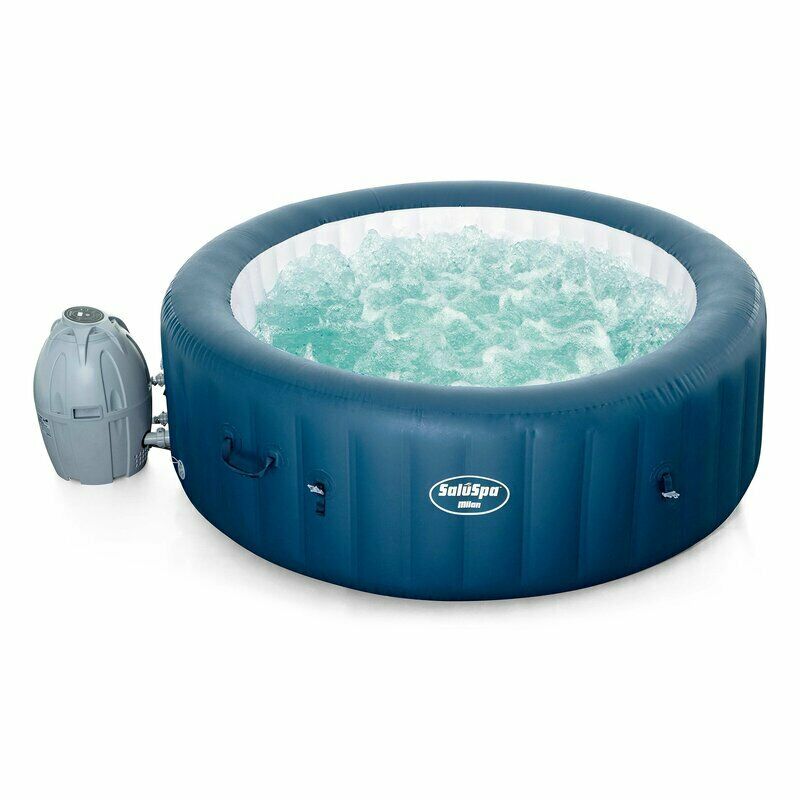 Bestway Saluspa Milan Airjet Plus Round Inflatable Spa, Blue (New In ...