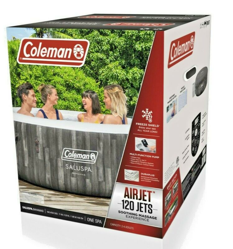 Coleman Saluspa Bahamas Inflatable Hot Tub 120 Jets New With Same Day Shipping For Sale From