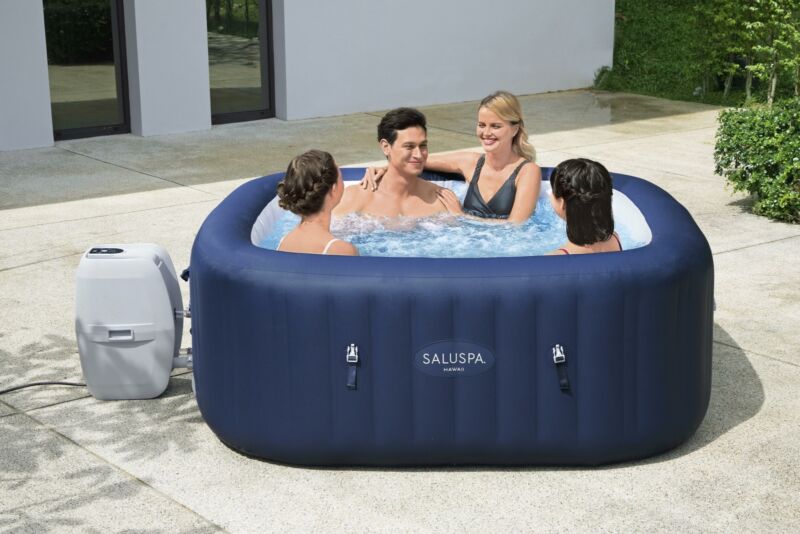 Bestway 6 Person Inflatable Hot Tub Spa With Pump 60022E Spa Pool for ...