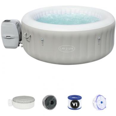 Bestway Lay Z Spa Tahiti Airjet Inflatable Portable Outdoor Spa Hot Tub ...